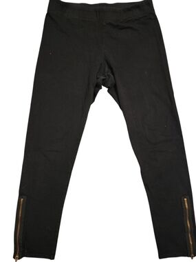 American Eagle Black Leggings with Ankle Zippers